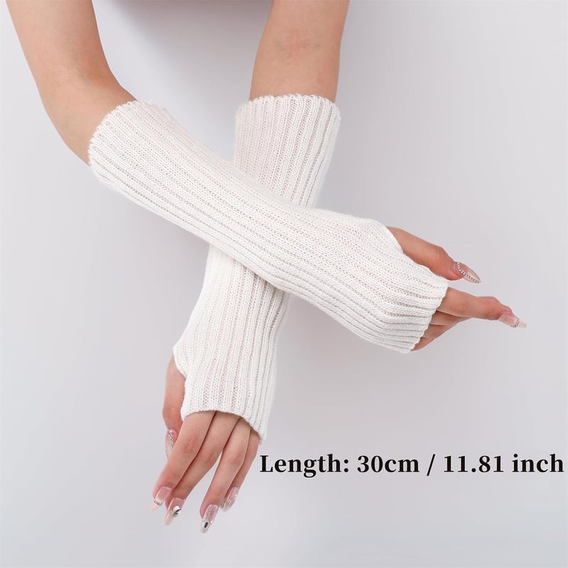 Insdark Goth Arm Warmers Y2k Women Rave Cute Fashion Punk Japanese Winter Grunge - Image 2